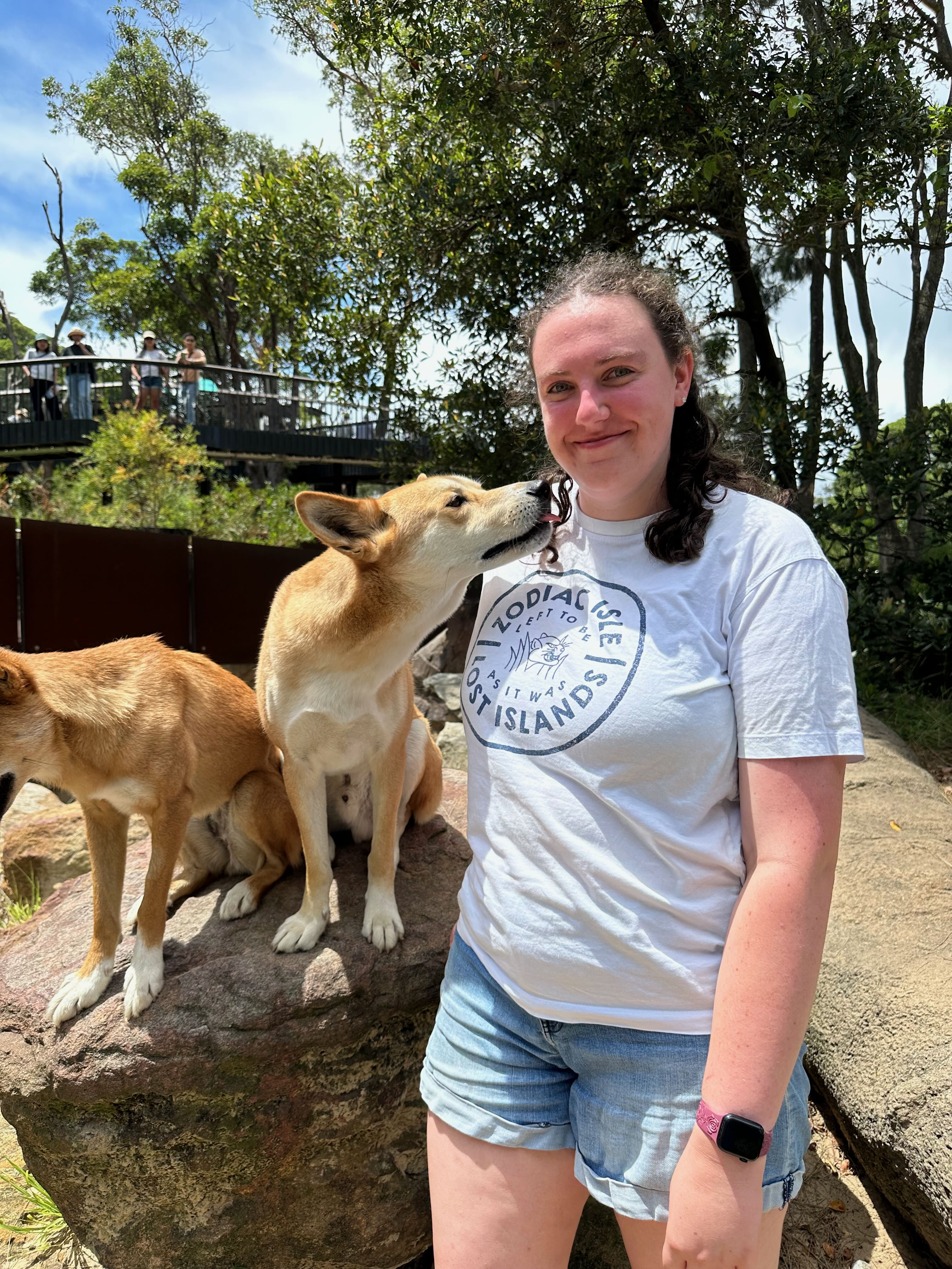 Keanna with the dingos